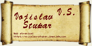 Vojislav Stupar vizit kartica
